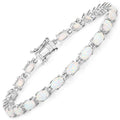 Genuine Opal Tennis Bracelet by Fine Color Jewels