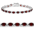 Natural Red Garnet Tennis Bracelet by Fine Color Jewels