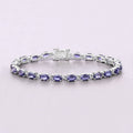 Genuine Iolite Silver Tennis Bracelet by Fine Color Jewels