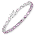 Genuine Pink Amethyst Tennis Bracelet by Fine Color Jewels