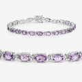 Genuine Pink Amethyst Tennis Bracelet by Fine Color Jewels