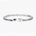 Genuine Pink Amethyst Tennis Bracelet by Fine Color Jewels