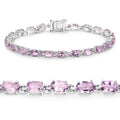 Genuine Pink Amethyst Tennis Bracelet by Fine Color Jewels