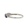 .70ct Amethyst Diamond Ring Sterling Silver by Bids.com