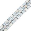 Genuine Opal and Blue Topaz Tennis Bracelet by Fine Color Jewels