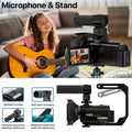 16x Zoom 1080P HD Digital Camera Bundle with 2 Batteries, 32G TF Card, Mic, Hood & Bag by DailySale