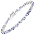 9.68 Carat Genuine Tanzanite .925 Sterling Silver Bracelet by Bids.com