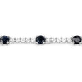 6.21 Carat Genuine Blue Sapphire and White Zircon .925 Sterling Silver Bracelet by Bids.com