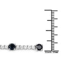 6.21 Carat Genuine Blue Sapphire and White Zircon .925 Sterling Silver Bracelet by Bids.com