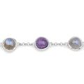 Genuine Charolite And Labradorite Strand Bracelet by Fine Color Jewels