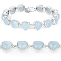 25.90 Carat Genuine Aquamarine .925 Sterling Silver Bracelet by Bids.com