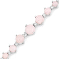 5.50 Ct Oval Pink Opal Prong Silver Bolo Adjustable Bracelet by Fine Color Jewels