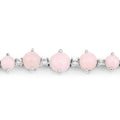 5.50 Ct Oval Pink Opal Prong Silver Bolo Adjustable Bracelet by Fine Color Jewels
