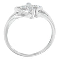 10K White Gold Diamond-Accented Cross & Open Heart Promise Fashion Ring (H-I Color, I1-I2 Clarity) - Size 7 by Bids.com
