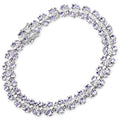 7.02 Carat Genuine Tanzanite and White Sapphire .925 Sterling Silver Bracelet by Bids.com