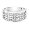 14K White Gold Round Cut Diamond Ring (1.0 Cttw, H-I Color, SI2-I1 Clarity) - Size 6-1/2 by Bids.com