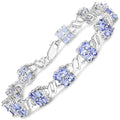 8.16 Carat Genuine Tanzanite .925 Sterling Silver Bracelet by Bids.com