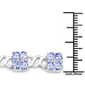 8.16 Carat Genuine Tanzanite .925 Sterling Silver Bracelet by Bids.com