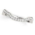 14k White Gold Milgrained Curve Style Diamond Wedding Band (1/5 cttw) by Bids.com