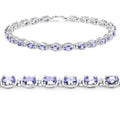 Genuine Purple Tanzanite Tennis Bracelet Women by Fine Color Jewels