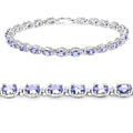 6.00 Carat Genuine Tanzanite .925 Sterling Silver Bracelet by Bids.com