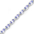 Genuine Purple Tanzanite Tennis Bracelet Silver by Fine Color Jewels