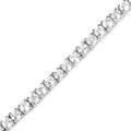 Genuine White Topaz Tennis Bracelet Silver by Fine Color Jewels