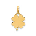 14K Rose Gold Four Leaf Clover Charm Pendant by Fine Color Jewels
