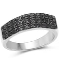 0.35 Carat Genuine Black Diamond .925 Sterling Silver Ring by Bids.com