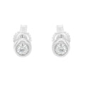 10K White Gold 0.15 Cttw Round Brilliant-Cut Near Colorless Diamond Bezel-Set Stud Earrings (H-I Color, I1-I2 Clarity) by Bids.com