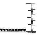 2.19 Ct Round Black Diamond Prong Sterling Silver Inline Tennis Bracelet by Fine Color Jewels
