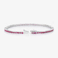 Genuine Pink Ruby Tennis Bracelet by Fine Color Jewels