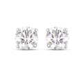 0.54 Carat Genuine White Diamond 14K White Gold Earrings by Bids.com
