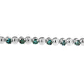 14K White Gold Round-Cut Blue Diamonds Bracelet (3.00 cttw, Blue Color, Clarity) by Bids.com
