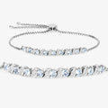 Genuine Aquamarine Bolo Bracelet by Fine Color Jewels