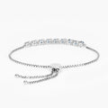 Genuine London Blue Topaz and White Topaz Bolo Bracelet by Fine Color Jewels