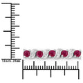 Genuine Ruby and White Topaz Bolo Bracelet by Fine Color Jewels