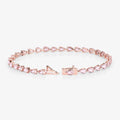 Genuine 10K Rose Gold Morganite Tennis Bracelet by Fine Color Jewels