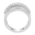 14K White Gold Round and Baguette Diamond Ring (1 1/2 Cttw, F-G Color, SI1-SI2 Clarity) - Size 6-3/4 by Bids.com