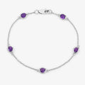 Genuine Purple Amethyst By The Yard Bracelet by Fine Color Jewels