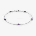 Genuine Purple Amethyst By The Yard Bracelet by Fine Color Jewels