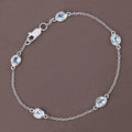 Genuine Blue Topaz By The Yard Bracelet by Fine Color Jewels