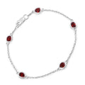 Genuine Garnet By The Yard Dainty Bracelet by Fine Color Jewels