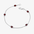 Genuine Garnet By The Yard Dainty Bracelet by Fine Color Jewels