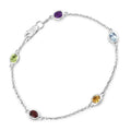 Genuine Multi Stones By The Yard Bracelet by Fine Color Jewels
