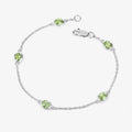 Genuine Green Peridot By The Yard Bracelet by Fine Color Jewels