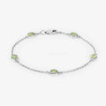 Genuine Green Peridot By The Yard Bracelet by Fine Color Jewels
