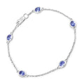 Genuine Purple Tanzanite By The Yard Bracelet by Fine Color Jewels