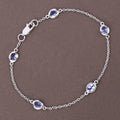 Genuine Purple Tanzanite By The Yard Bracelet by Fine Color Jewels