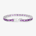Genuine Purple Amethyst Tennis Bracelet by Fine Color Jewels